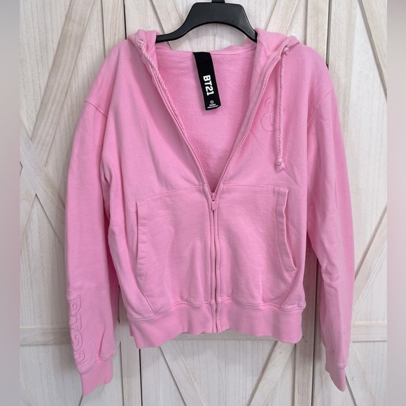 Bt21 Pink Zip up Hoodie Cooky Size M - Picture 4 of 14